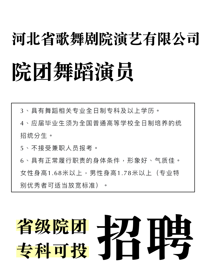 望都县剧团最新招聘启事